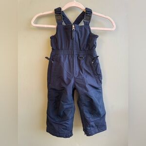 Lands' End Navy Kids Toddler Snow Bib Insulated Suit Overalls Size 2T